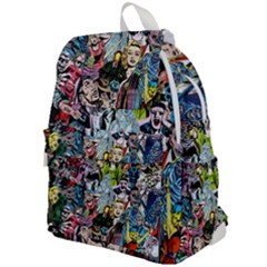 Vintage Horror Collage Pattern Top Flap Backpack by Ket1n9