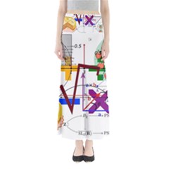 Mathematics Formula Physics School Full Length Maxi Skirt by Bedest