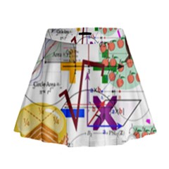 Mathematics Formula Physics School Mini Flare Skirt by Bedest