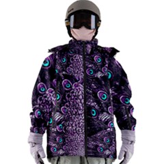 Purple Peacock Women s Zip Ski And Snowboard Waterproof Breathable Jacket by Bedest