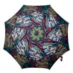 Abstract Strata Iv Hook Handle Umbrellas (large) by kaleidomarblingart