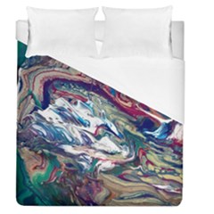 Abstract Strata Iv Duvet Cover (queen Size) by kaleidomarblingart