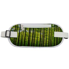 Green Forest Jungle Trees Nature Sunny Rounded Waist Pouch by Ravend