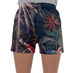 Firework Fireworks Display Lake Sleepwear Shorts by Proyonanggan