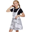 Blackboard Algorithms Black and White Pattern Kids  Apron Dress View2