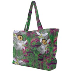 Illustrations Color Cat Flower Abstract Textures Simple Shoulder Bag by anzea