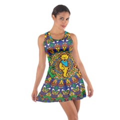 Dead Dancing Bears Grateful Dead Pattern Cotton Racerback Dress by Grandong