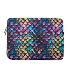 Rainbow Scales 13  Vertical Laptop Sleeve Case With Pocket by zappwaits