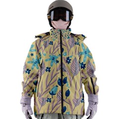 Plants Art Motif Flowers Women s Zip Ski And Snowboard Waterproof Breathable Jacket by Loisa77