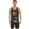 Asian Seamless Pattern With Clouds Moon Sun Stars Vector Collection Oriental Chinese Japanese Korean Men s Wide Collar Tank Top View1