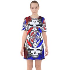 The Grateful Dead Sixties Short Sleeve Mini Dress by Grandong