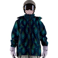 Peacock Texture 3d Pattern Peacock Texture Women s Zip Ski And Snowboard Waterproof Breathable Jacket by Loisa77