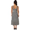 Circles Checkered Abstract Abstraction Art Square Neckline Tiered Midi Dress View4