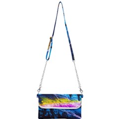 Night Skiing Colored Dead Grateful Lights Mountain Mini Crossbody Handbag by Loisa77