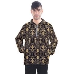 Vintage Batik Art Architecture Pattern Men s Half Zip Pullover by Ravend