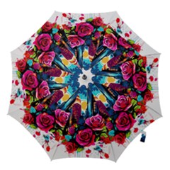 City Rose 2-gigapixel-art-scale-4 00x Hook Handle Umbrellas (large) by BrightWear