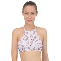 Background Pattern Doodle Wallpaper Halter Bikini Top by Loisa77