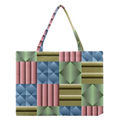 Patchwork Tile Pattern Mosaic Medium Tote Bag by Loisa77