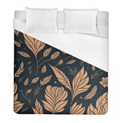 Background Pattern Leaves Texture Duvet Cover (full/ Double Size) by Loisa77