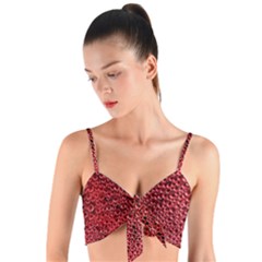 Drops Water Drop Trypophobia Woven Tie Front Bralet by Loisa77