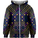 Line Square Pattern Violet Blue Yellow Design Kids  Zipper Hoodie Without Drawstring View1