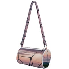 Wind Giants At Twilight Mini Cylinder Bag by Tellerarts