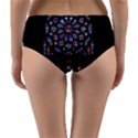 Chartres Cathedral Notre Dame De Paris Stained Glass Reversible Mid-Waist Bikini Bottoms View2