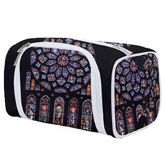 Chartres Cathedral Notre Dame De Paris Stained Glass Toiletries Pouch by Grandong