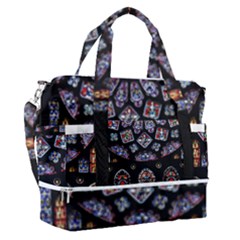 Chartres Cathedral Notre Dame De Paris Stained Glass Sports Shoulder Bag With Shoes Compartment by Grandong