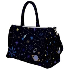 Starry Night  Space Constellations  Stars  Galaxy  Universe Graphic  Illustration Duffel Travel Bag by Grandong