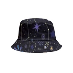 Starry Night  Space Constellations  Stars  Galaxy  Universe Graphic  Illustration Bucket Hat (kids) by Grandong