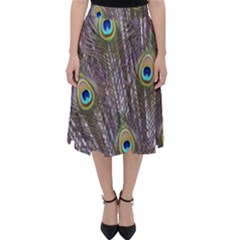 Peacock Bird Feathers Plumage Peacock Classic Midi Skirt by Perong