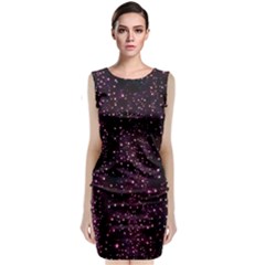 Glitter Light Lights Pastel Pattern Style Texture Sleeveless Velvet Midi Dress by Perong