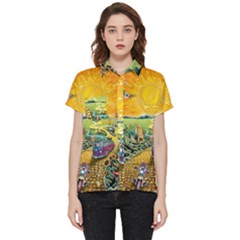 Grateful Dead Golden Road Short Sleeve Pocket Shirt by Bedest