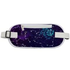 Realistic Night Sky Poster With Constellations Rounded Waist Pouch by Ket1n9