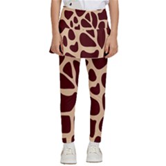 Animal Print Girraf Patterns Kids  Skirted Pants by Ket1n9