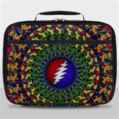 Grateful Dead Bear Pattern Full Print Lunch Bag by Maspions