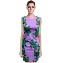 Grateful Dead Bears  Pattern Sleeveless Velvet Midi Dress by Perong