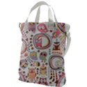 Cute Owl Bird Animal Pattern Canvas Messenger Bag View1