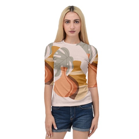 Vases Art Plant Boho Bohemian Quarter Sleeve Raglan T-shirt by Perong