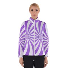 Spiral Vortex Rays Lavender Swirl Purple Women s Bomber Jacket by Salmanaz77