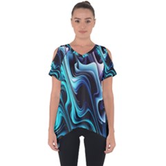 Nature Water Wave Architecture Cut Out Side Drop T-shirt by Salmanaz77