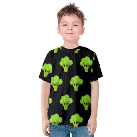 Broccoli Pat 11 Kids  Cotton T-shirt by CocoBellKidsTV24