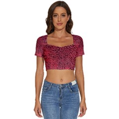 Drops Water Drops Trypophobia Short Sleeve Square Neckline Crop Top  by Salmanaz77