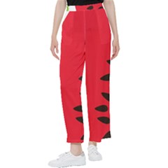 Watermelon Black Green Melon Red Women s Pants  by Cemarart