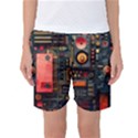 Tech Technology Pattern Women s Basketball Shorts View1