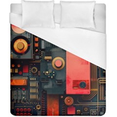 Tech Technology Pattern Duvet Cover (california King Size) by Salmanaz77