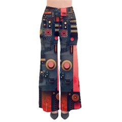 Tech Technology Pattern So Vintage Palazzo Pants by Salmanaz77