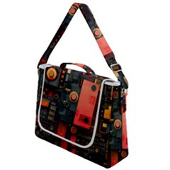 Tech Technology Pattern Box Up Messenger Bag by Salmanaz77