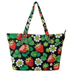 Strawberries Pattern Full Print Shoulder Bag by Salmanaz77